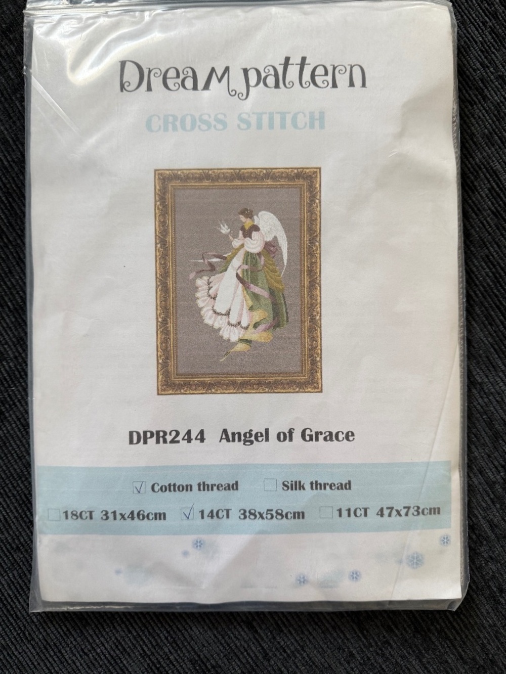 Angel of Grace Dream Pattern Cross Stitch Kit 14 Count Aida -NEW NOT PRE-PRINTED